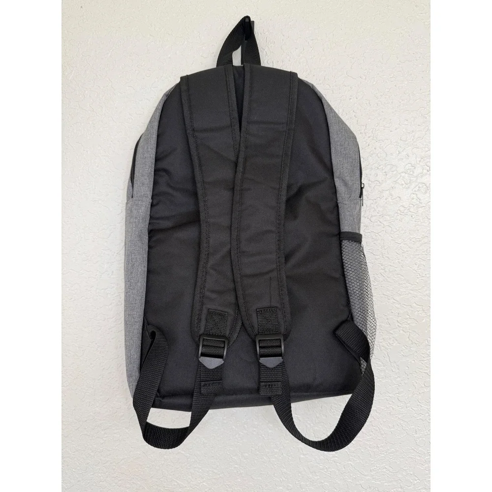 Nada Show Grey Backpack Bag with Front‎ Pocket and Mesh Side Pockets